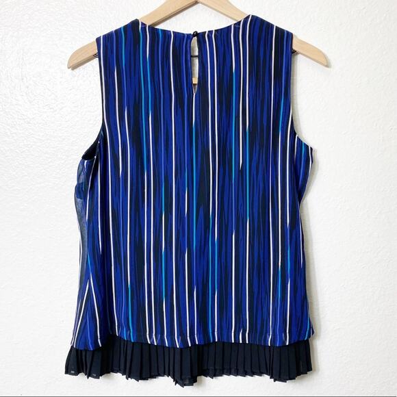 Thalia Sodi Blue Striped Small Sleeveless Women Blouse - Picture 4 of 4